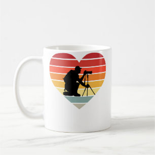 Caneca De Café Câmera Fotográfica Vintage Coração Eu Amo Fotograf