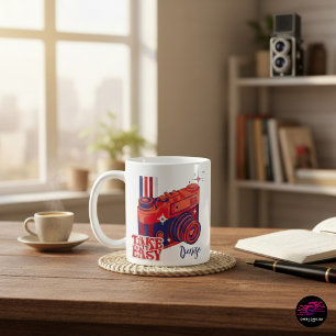 Caneca De Café Câmera Retro 'Take It Easy'