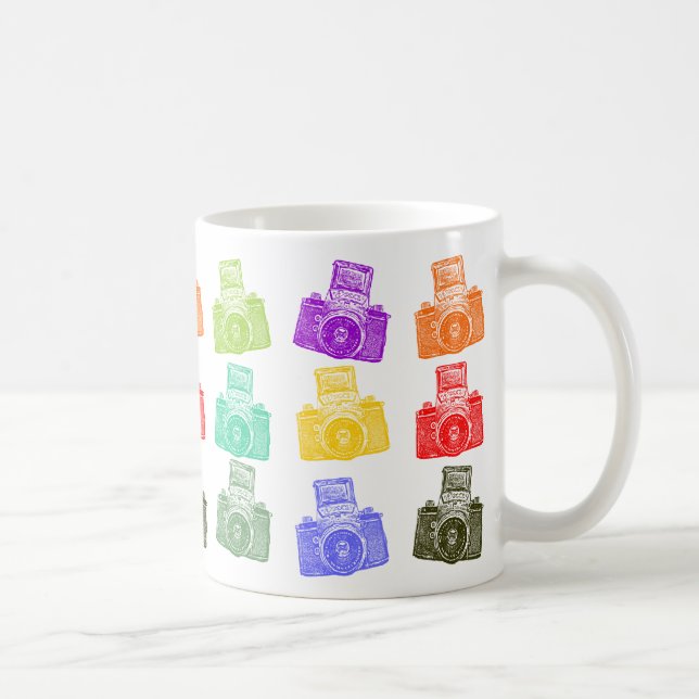 Caneca De Café Câmeras coloridas (Direita)