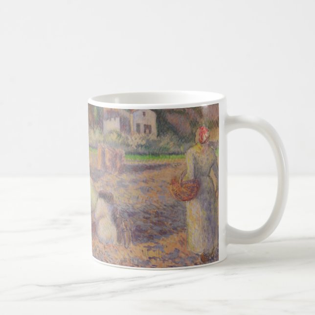 Caneca De Café Camille Pissarro | a colheita da batata (Direita)