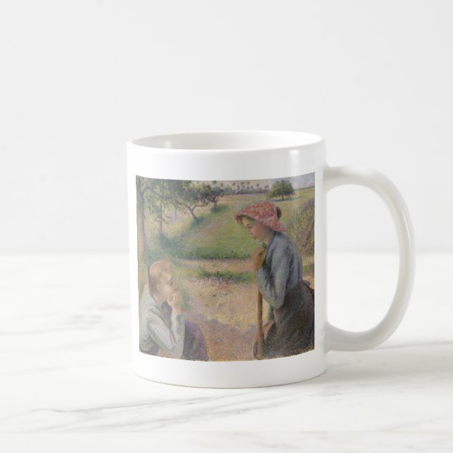 Caneca De Café Camille Pissarro | duas mulheres novas do camponês (Direita)
