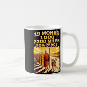 Caneca De Café Caminhada Mínima para Monges Budistas pela Paz