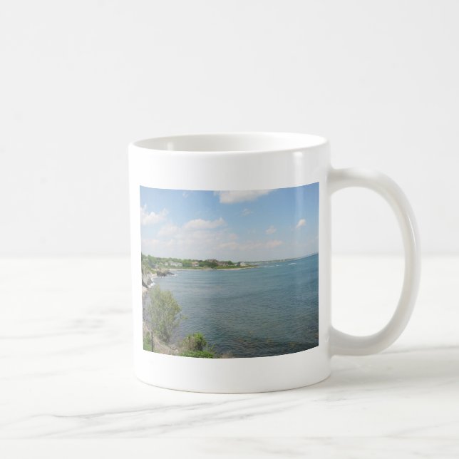 Caneca De Café Caminhada Newport Rhode do penhasco - ilha (Direita)