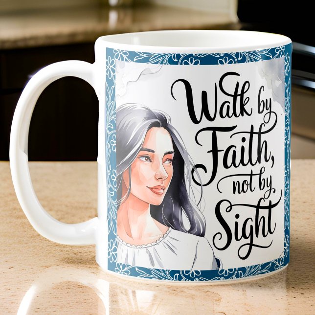 Caneca De Café Caminhada Personalizada Por Mulheres Cristãs Faith (Criador carregado)