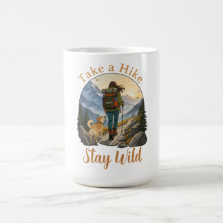 Caneca De Café Caminhada Vintage com Cão Selo Retro Caminhada Fiq
