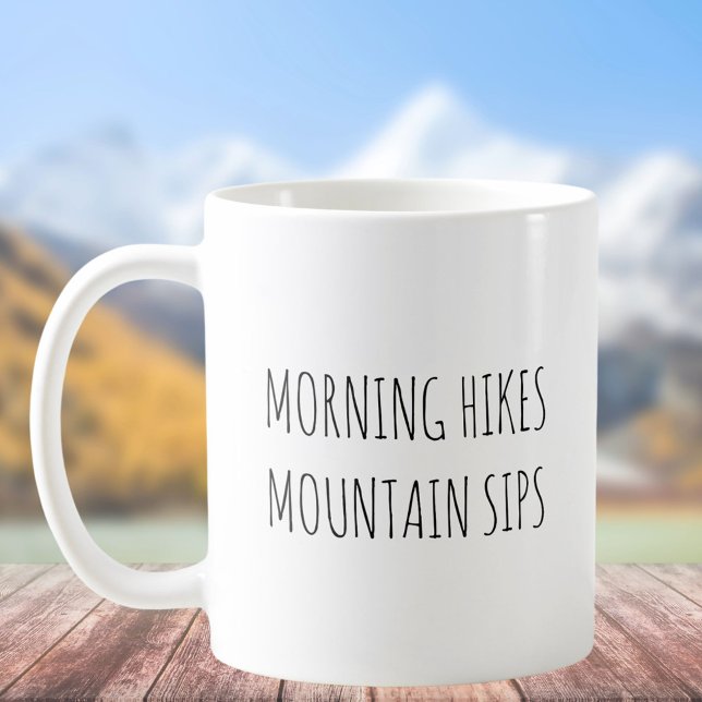 Caneca De Café Caminhadas Divertidas da Manhã Rústicas e Fofas co (In situ)