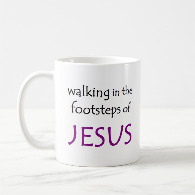 Caneca De Café caminhando com jesus (Esquerda)