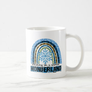 Caneca De Café Caminhando em uma Wonderland de inverno Arco-íri
