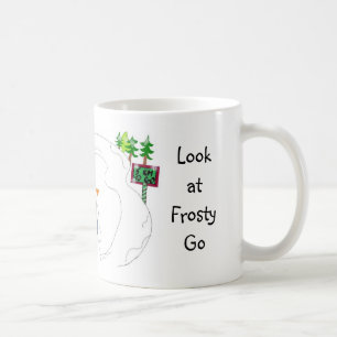 Caneca De Café Caminhando o boneco de neve