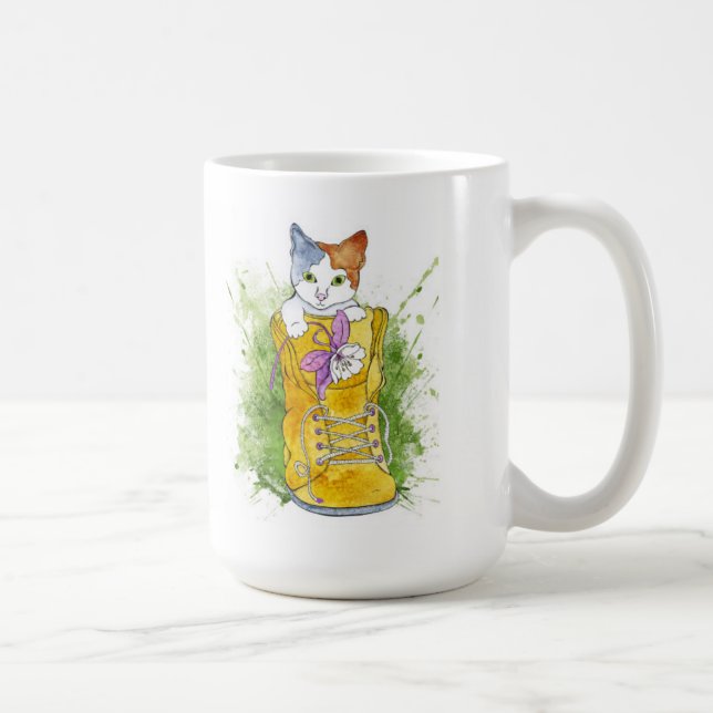 Caneca De Café Caminhando o gatinho (Direita)