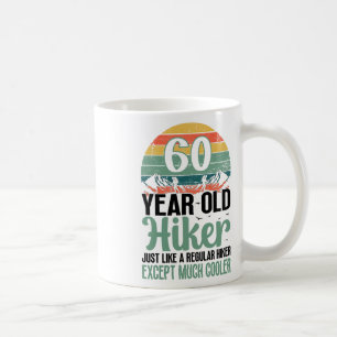 Caneca De Café Caminhante de Aniversário de 60 Anos Montanha 60 A