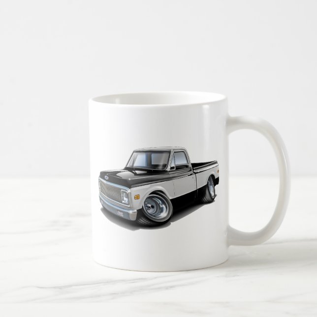 Caneca De Café Caminhão 1970-72 Preto-Branco de Chevy C10 (Direita)