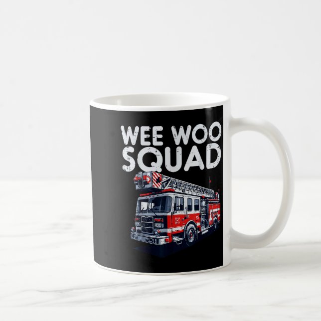 Caneca De Café Caminhão de Bombeiro Equipe Wee Woo Bombeiros Home (Direita)