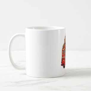 Caneca De Café Caminhão de Chocolate Quente do Papai Noel Retrô
