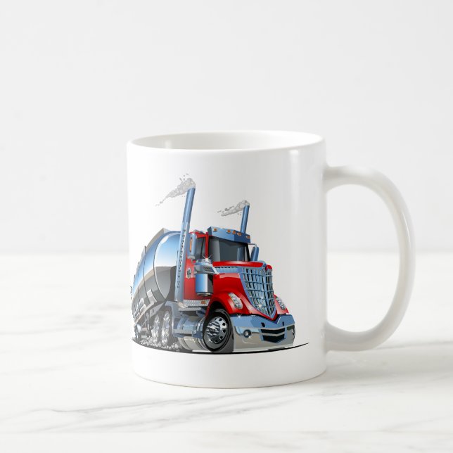 Caneca De Café Caminhão de combustível de desenho animado (Direita)