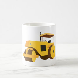 Caneca De Café Caminhão de Construção do Cilindro Rodoviário