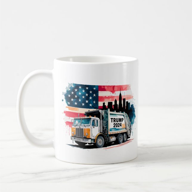 Caneca De Café Caminhão De Lixo Para Trump (Esquerda)