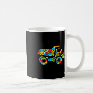 Caneca De Café Caminhão de Lixo Puzzle Autismo Conscientização Mu