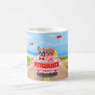 Caneca De Café Caminhão do Dia dos Namorados do Bulldog Francês