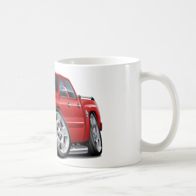 Caneca De Café Caminhão do vermelho de Chevy Silverado Dualcab (Direita)