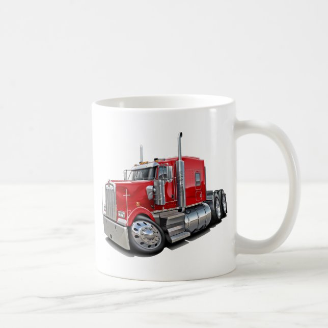 Caneca De Café Caminhão do vermelho de Kenworth w900 (Direita)