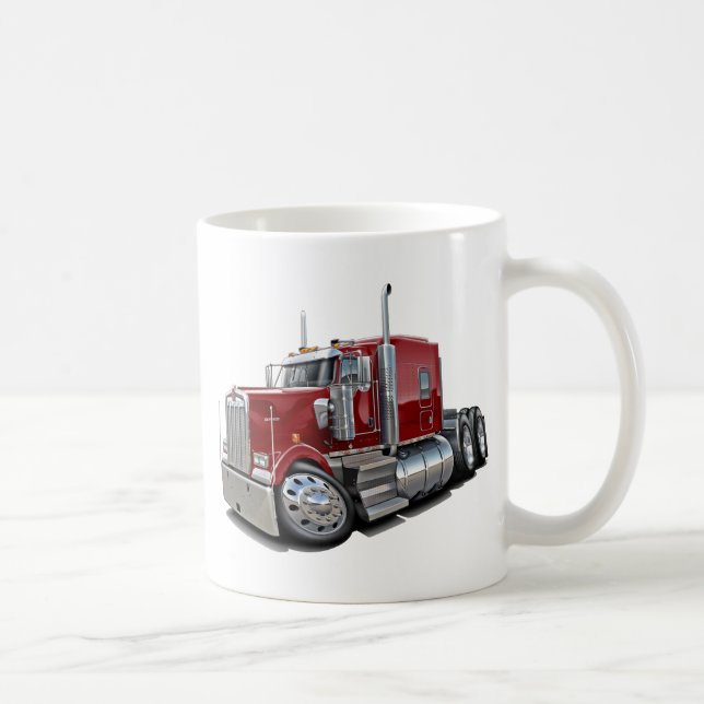 Caneca De Café Caminhão marrom de Kenworth w900 (Direita)