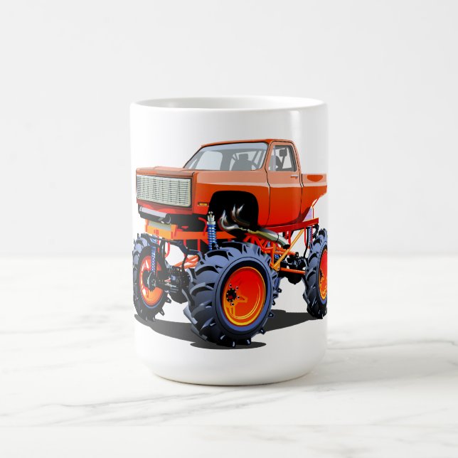 Caneca De Café Caminhão monstro de desenho animado (Centro)