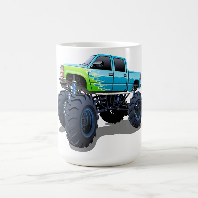 Caneca De Café Caminhão monstro de desenho animado (Centro)