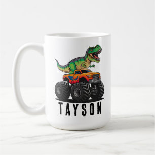 Caneca De Café Caminhão Monstro do Dinossauro T-Rex