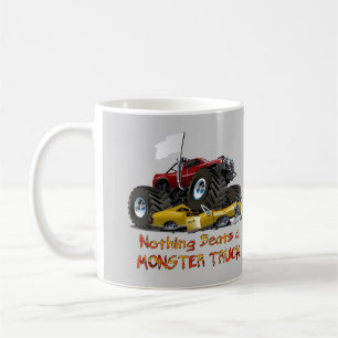 Caneca De Café Caminhão Monstro legal Esmagando um Desenho de Car