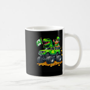 Caneca De Café Caminhão Monstro Meninos T-rex Leprechaun Dia de S