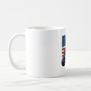 Caneca De Café Caminhão Monstro Patriótico Desenho de Gravura Vin