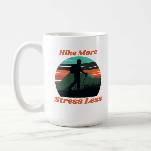 Caneca De Café Caminhe Mais, Estresse Menos Mug (Esquerda)