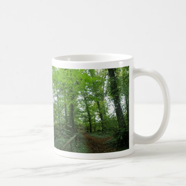 Caneca De Café Caminho através da Floresta Verde Mug (Direita)