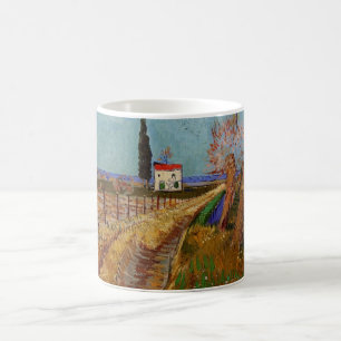 Caneca De Café Caminho através de um campo, Willows por Vincent 