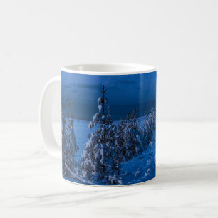 Caneca De Café Caminho das florestas na noite de inverno