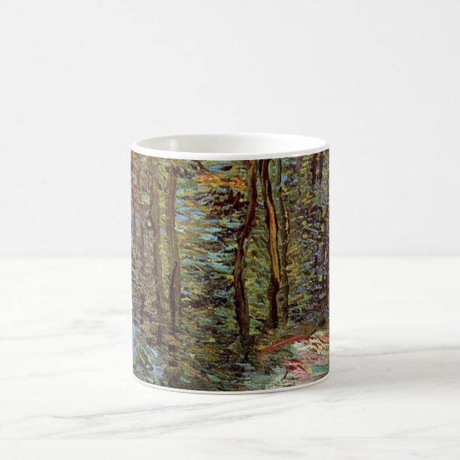 Caneca De Café Caminho no Bosque por Vincent van Gogh (Centro)