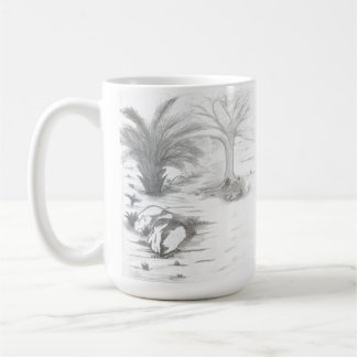 Caneca De Café Caminho Serpenteando pelas árvores e Pedras