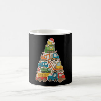 Caneca De Café Caminhões de Construção Árvore de Natal Meninos Pe