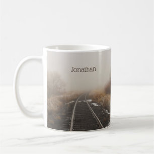 Caneca De Café Caminhos de Ferro em Foto Personalizada de Nevoeir