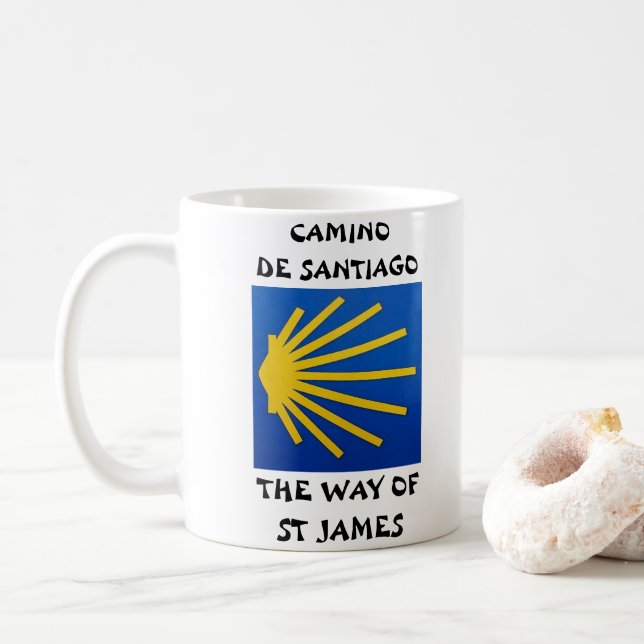 Caneca De Café Camino de Santiago A rua James 0010 (Com Donut)