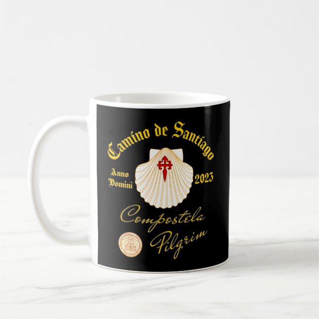 Caneca De Café Camino De Santiago Anno Domini 2023 Scallop Shell (Esquerda)