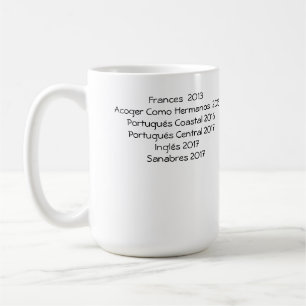 Caneca De Café Camino peregrino Café Mug com uma lista de Camino