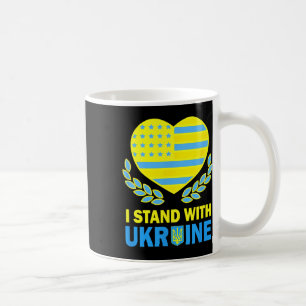 Caneca De Café Camisa América Apoia a Ucrânia Ucraniano EUA Fla
