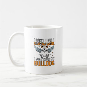 Caneca De Café Camisa Anjo da Guarda Bulldog Amante de Cães Vinta