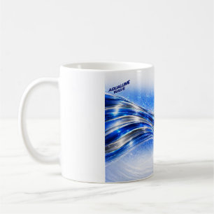 Caneca De Café Camisa Aqualume Flow – Energia da Onda Prata Azul