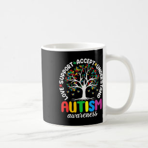 Caneca De Café Camisa Autismo Amor Aceitar Apoiar Autista Autismo