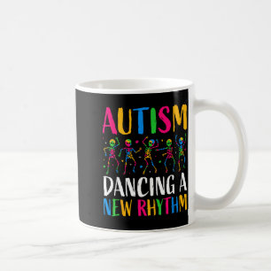 Caneca De Café Camisa Autismo Esqueleto Dançando Ritmo Autismo