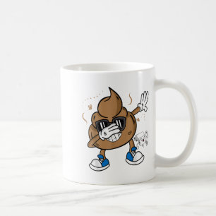 Caneca De Café Camisa Bonita de Poop Dabbing - Emoticon Engraçado