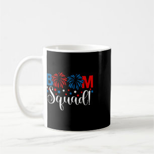 Caneca De Café Camisa Boom Squad 4 de Julho Fogos de Artifício In